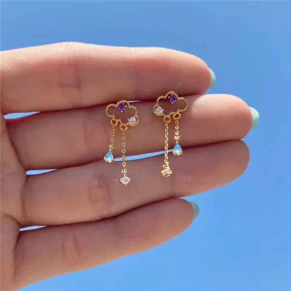 SP New Arrived INS Fashion Cute Style 18K Gold Plated Bear Koala Bunny Shape Rhinestone Earrings - Image 4