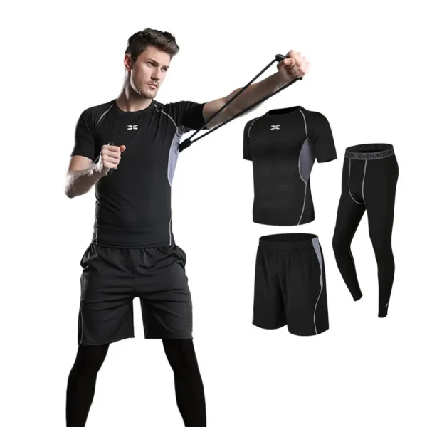 Custom Men Running Clothing Gym Sports Quick Dry Fitness Yoga Wear Sportswear Tracksuit - Image 4