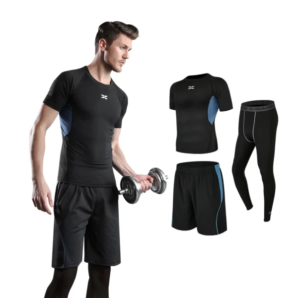 Custom Men Running Clothing Gym Sports Quick Dry Fitness Yoga Wear Sportswear Tracksuit - Image 3