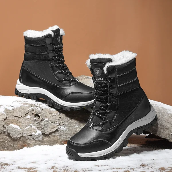 Snow Boots Plush Warm Ankle Boots for Women Winter Shoes Waterproof Boots Female Winter Shoes Booties Botas Mujer Platform Heels - Image 2